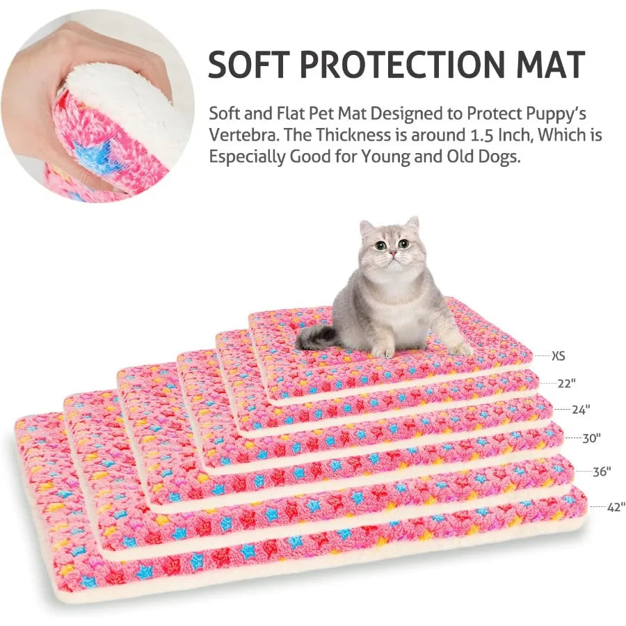 Ultra Soft Reversible Fleece Pet Bed For Small Dogs Cats