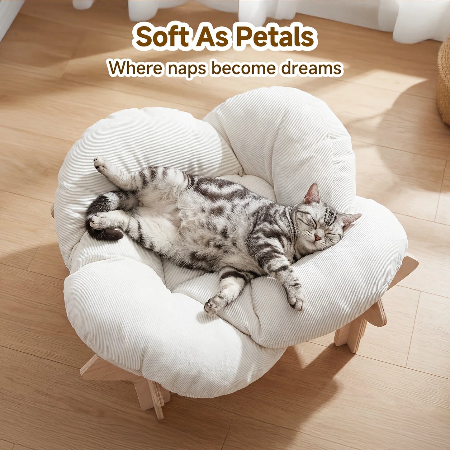 Flower-Shaped Pet Bed for Cats and Dogs