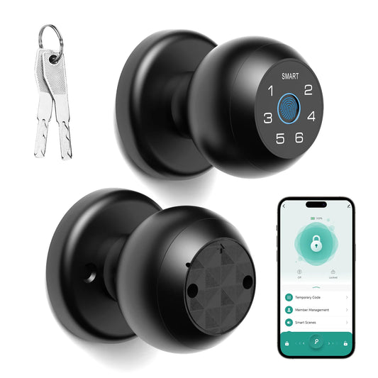 Viladepot Ball Shaped Smart Lock With Fingerprint App Control