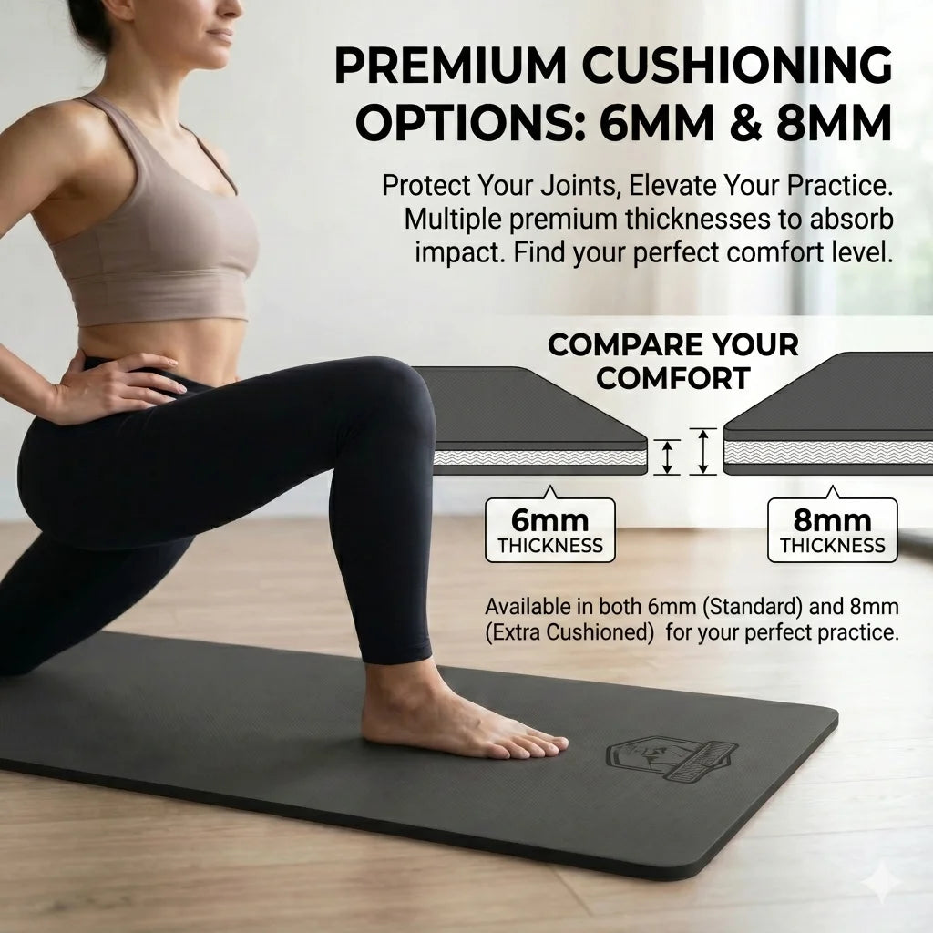 HAPBEAR Extra Large Yoga Mat,48×72 Inch 6mm/8mm Thick TPE Mat,Double-Sided Non-Slip Extra Wide Fitness Mat,Portable Exercise Mat with Storage Bag & Straps for Yoga Pilates Home Gym Full-Body Workouts