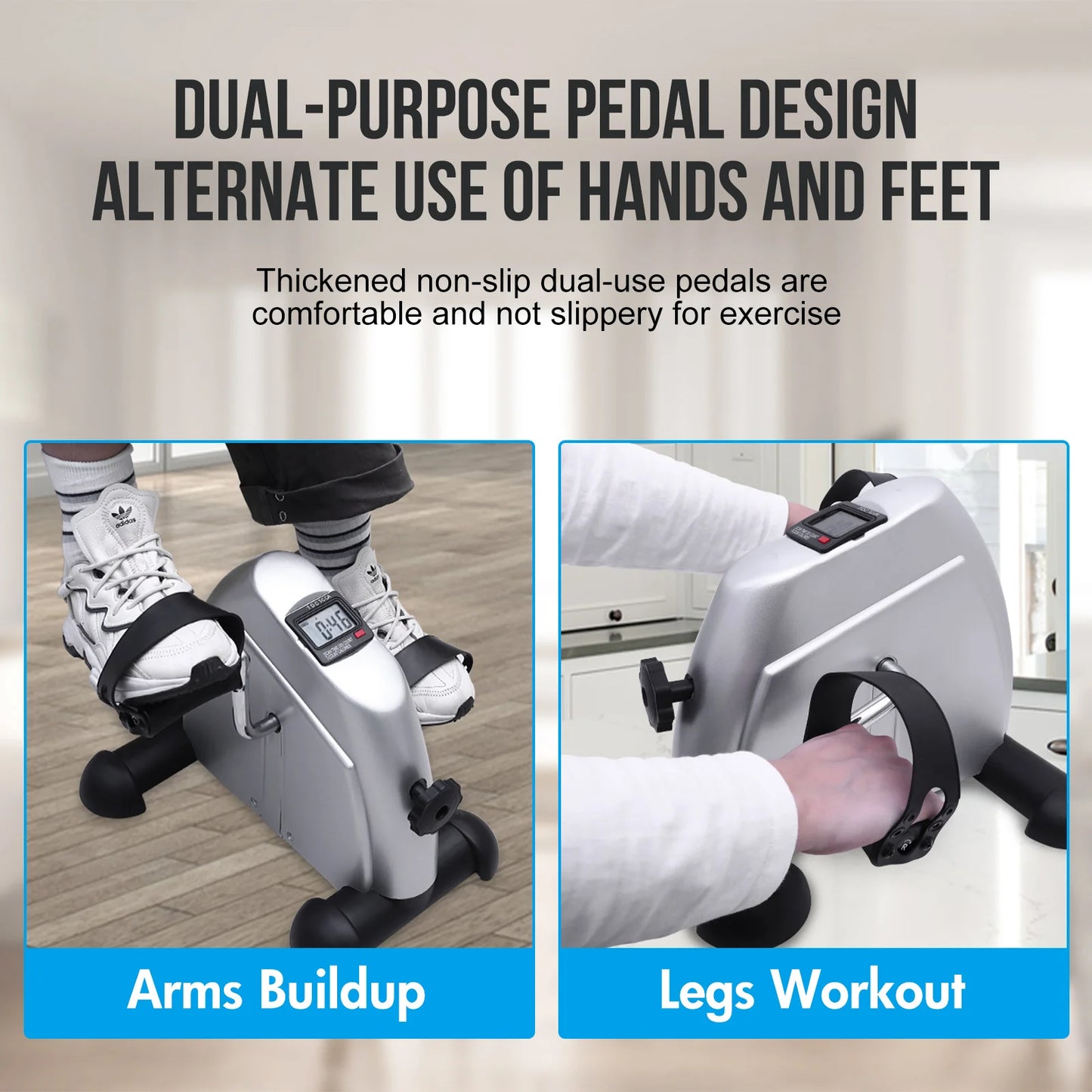 Mini Pedal Exercise Bike Under Desk Trainer For Home Office