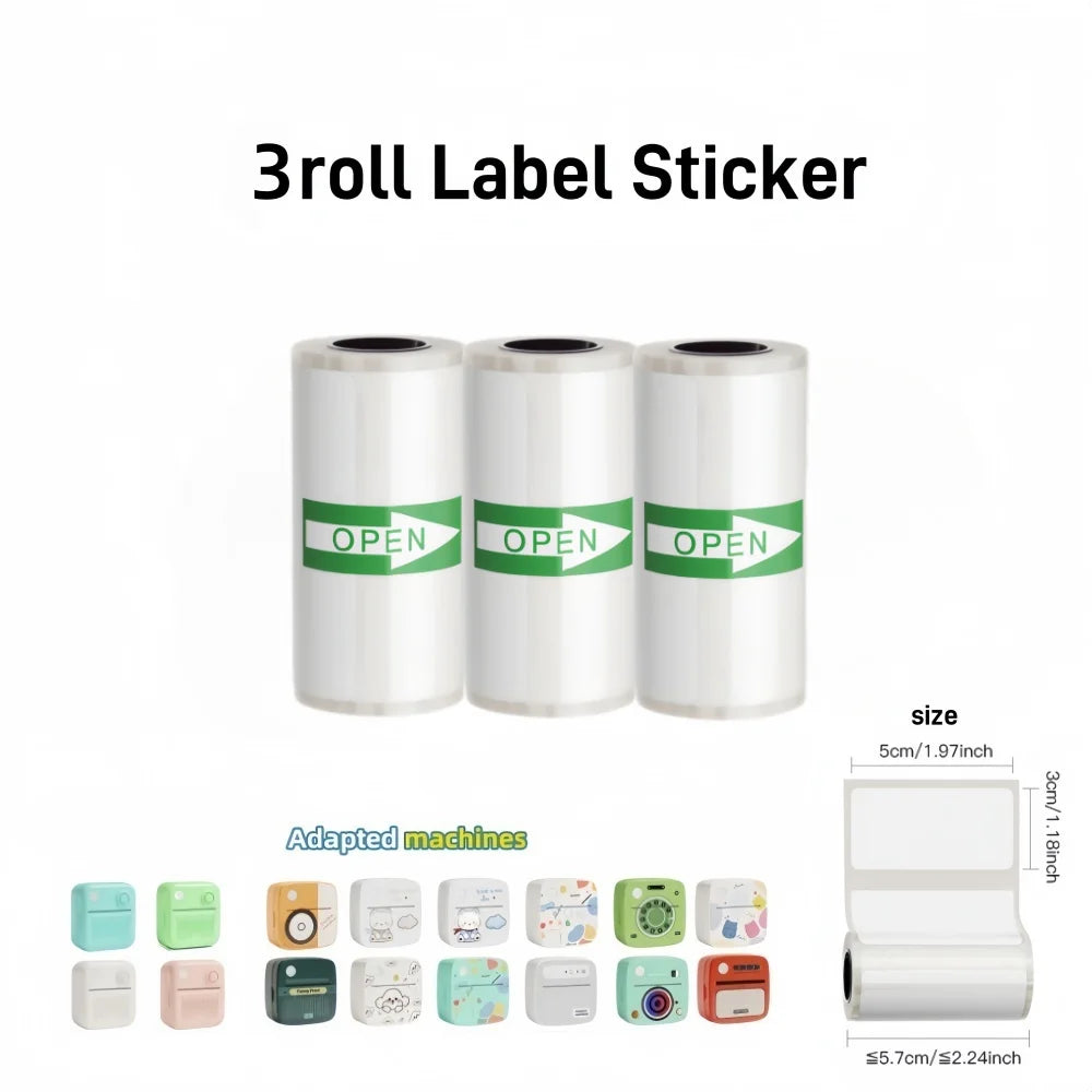 DOLEW Thermal Sticker Paper Roll For Mini Label Makers