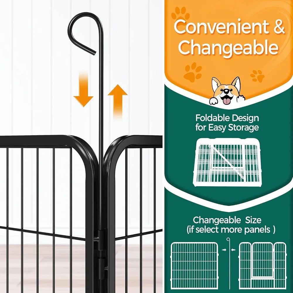 RBXC Dog Playpen Outdoor Indoor Portable Fence For Yard