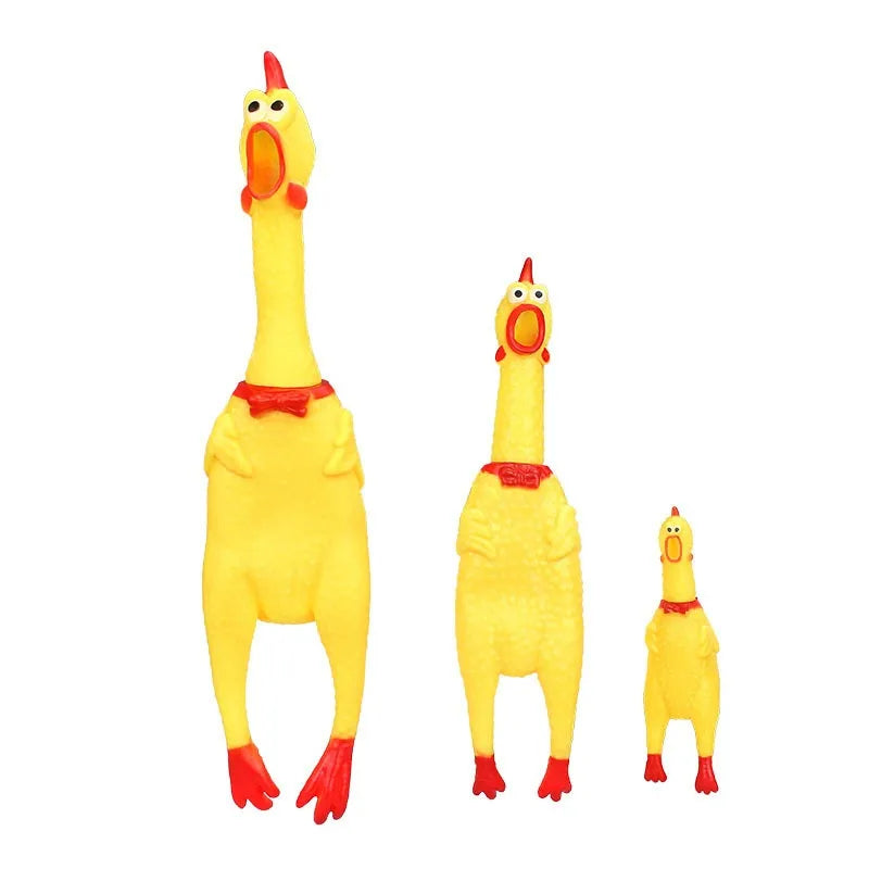 DKSTINYE Squeaky Screaming Chicken Durable Rubber Toy For Dogs