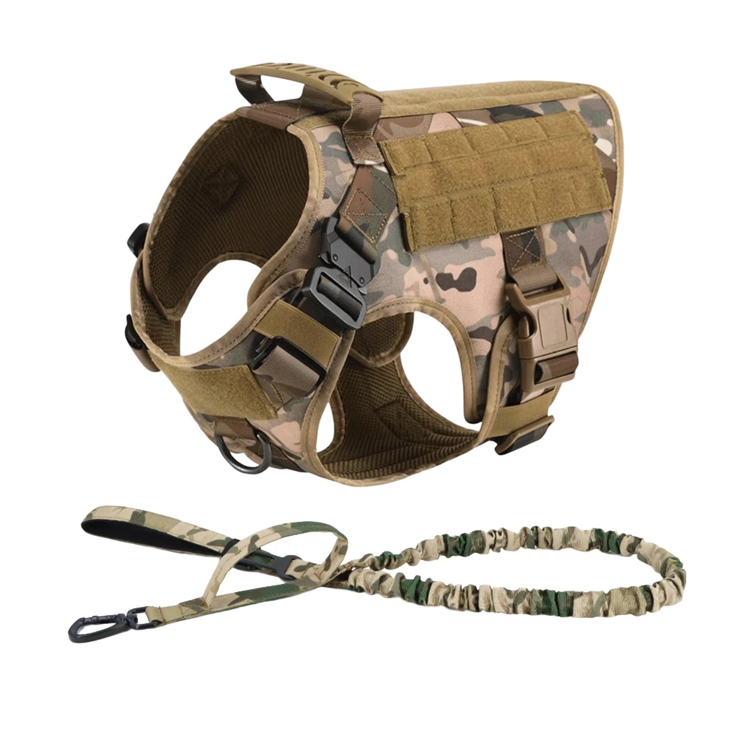 Tactical Dog Harness Vest With Molle Pouches For German Shepherd Training