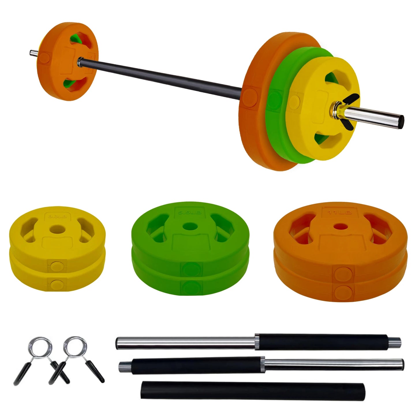 HiMISS Adjustable Barbell Weight Set 40lb 20kg For Home Gym