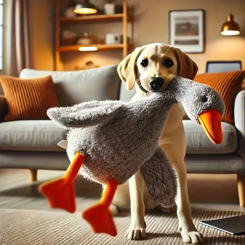 Soft Duck Plush Toy For Pets Anxiety Relief Dog And Cat Friendly Interactive