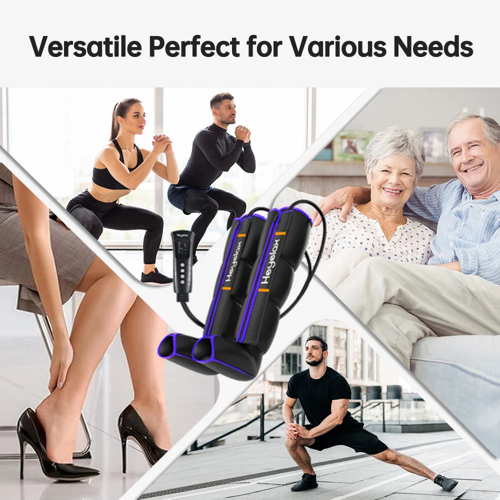 Heyelax Leg Compression Massager With 6 Modes And Intensities