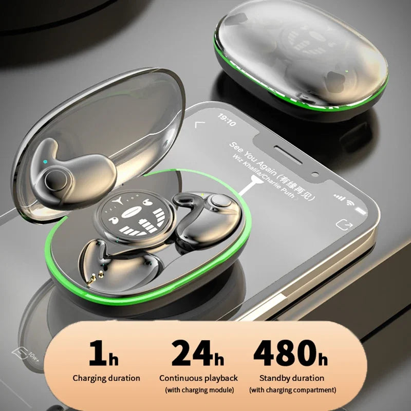 SHUKE Sleep Earbuds Wireless Bluetooth 5.3 Noise Canceling IPX5 Waterproof