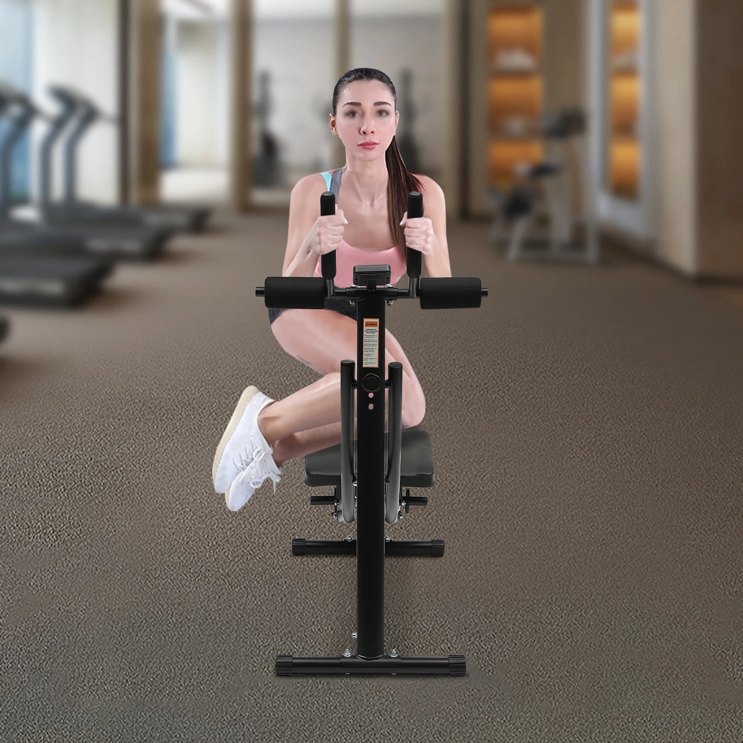 Ab Exercise Machine With Silent Rollers And LED Display