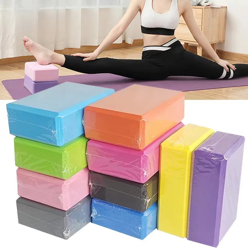 Yoga Blocks Foam Brick Set for Fitness and Stretching
