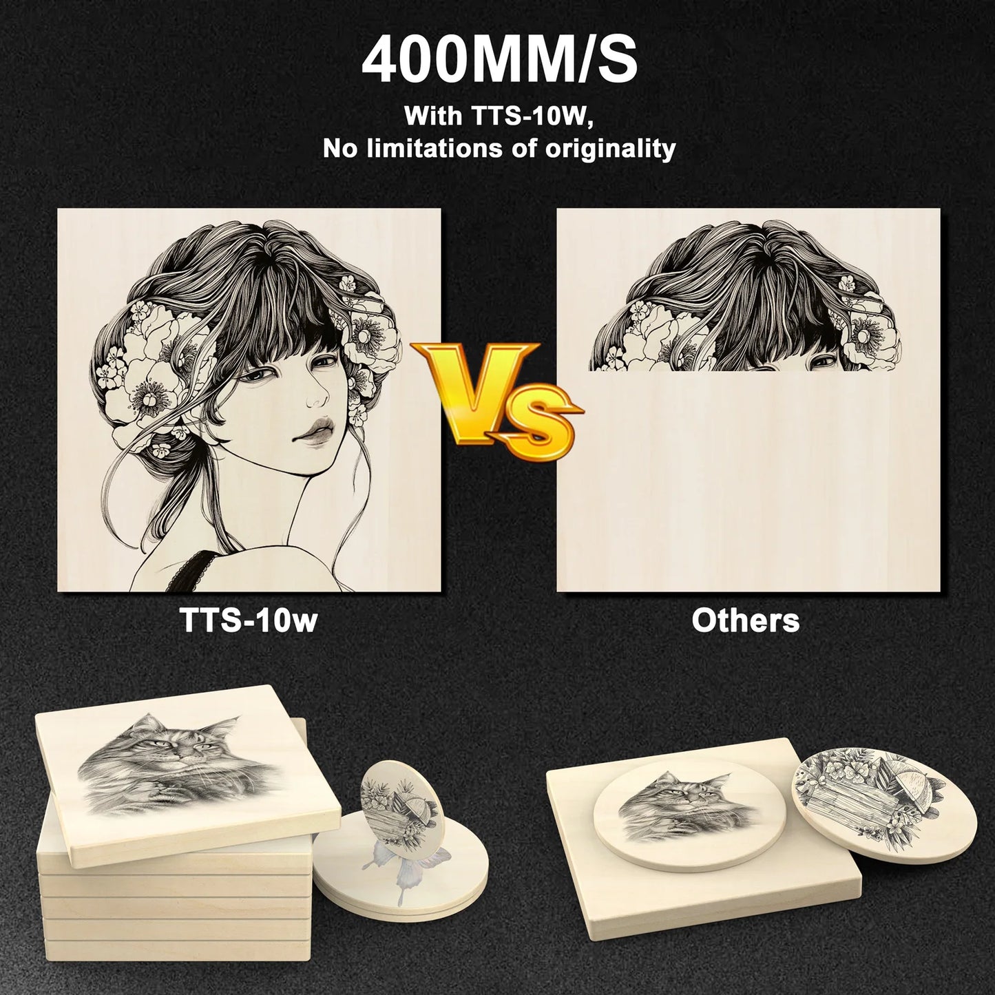 Two Trees TTS-10 Pro Laser Engraver 445nm Blue Light Engraving Machine