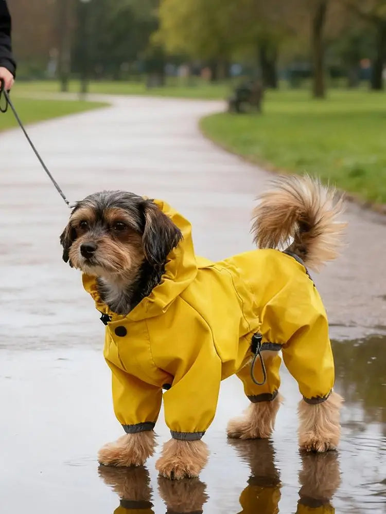 Waterproof Dog Raincoat High Visibility Adjustable Jacket for Pets