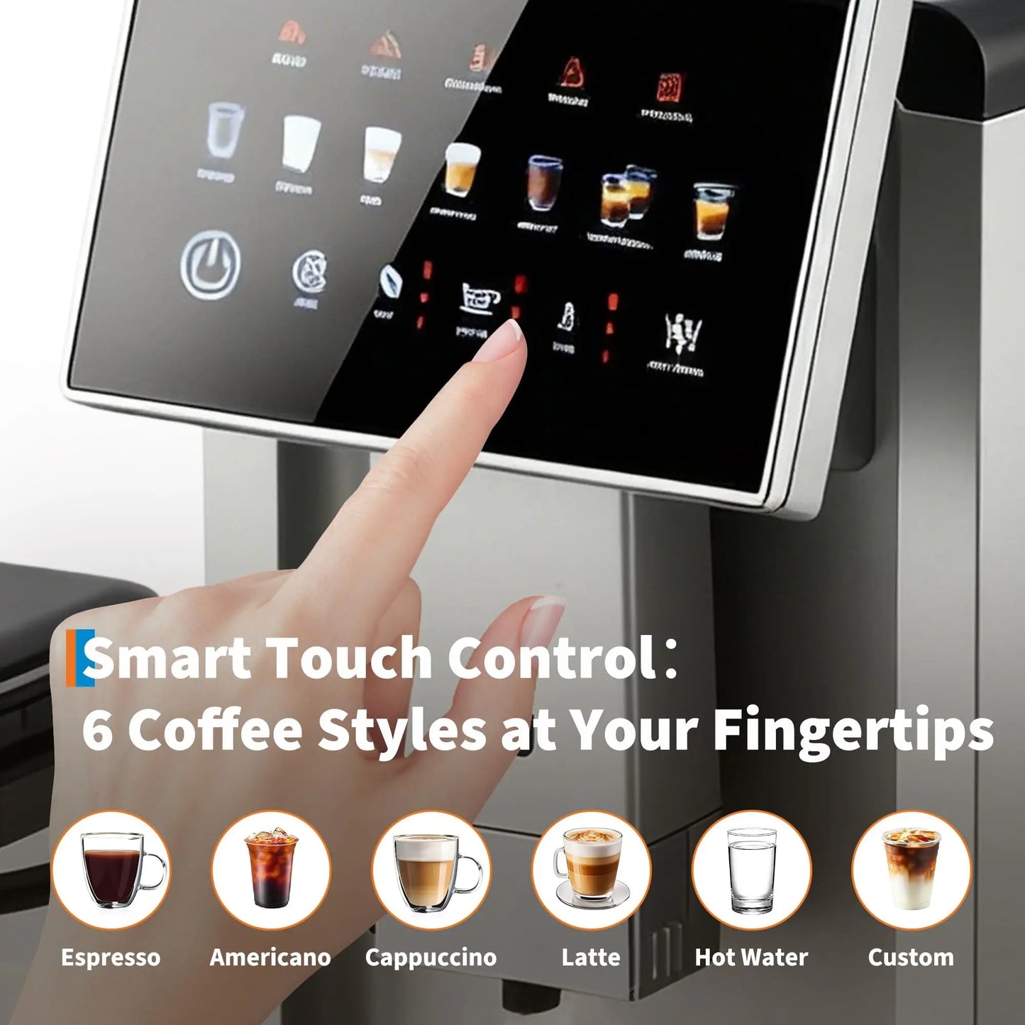 Adoolla 3rd-Gen Automatic Espresso Machine With Milk Frother