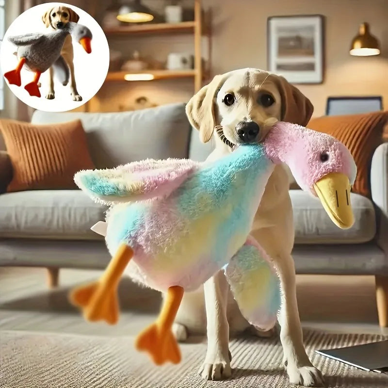 Soft Duck Plush Toy For Pets Anxiety Relief Dog And Cat Friendly Interactive