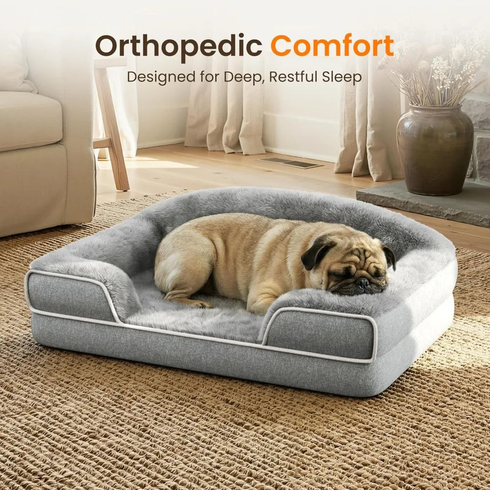 Orthopedic Dog Bed With Waterproof Foam And Non Slip Bottom
