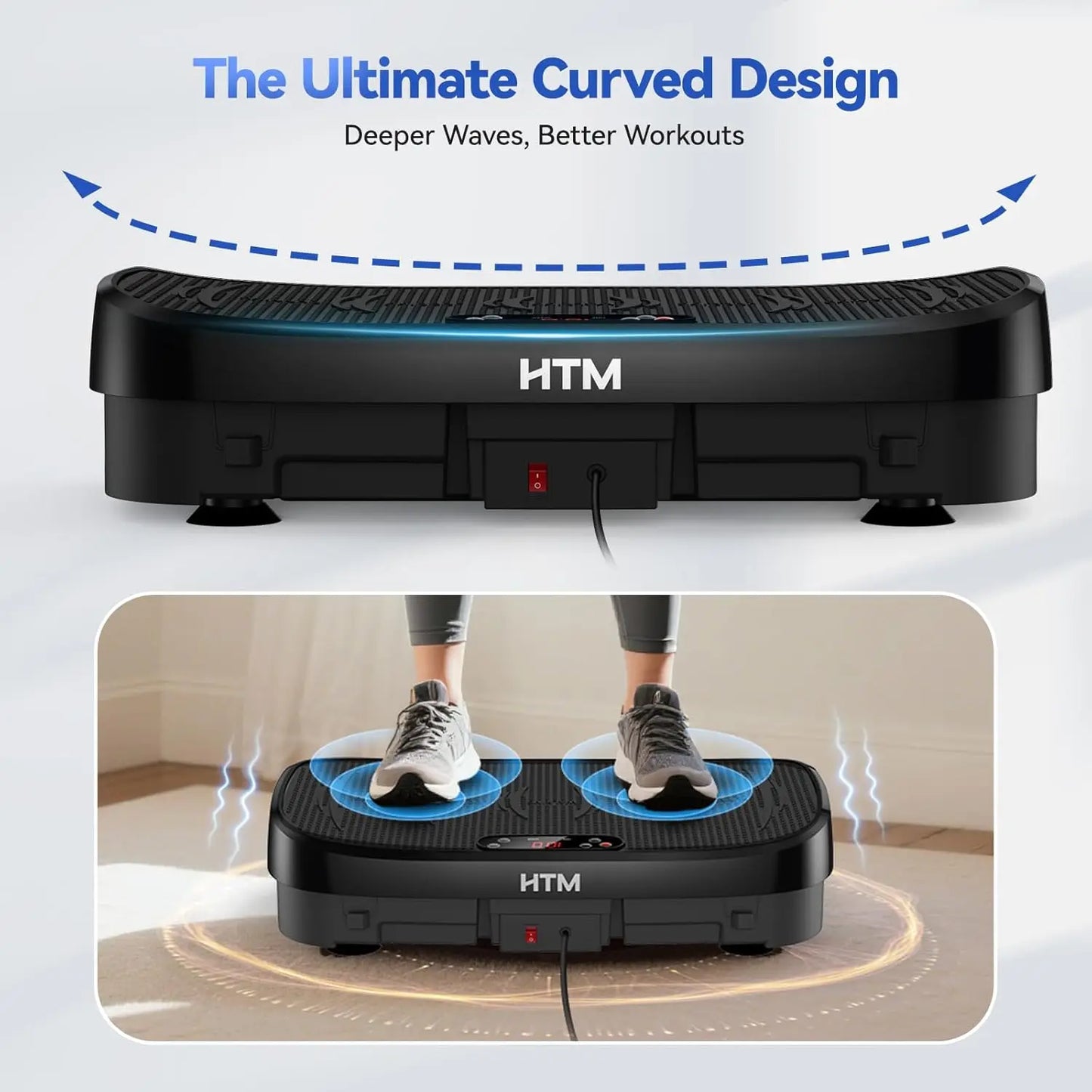 HTM Vibration Plate Fitness Platform 120 Levels Non Slip