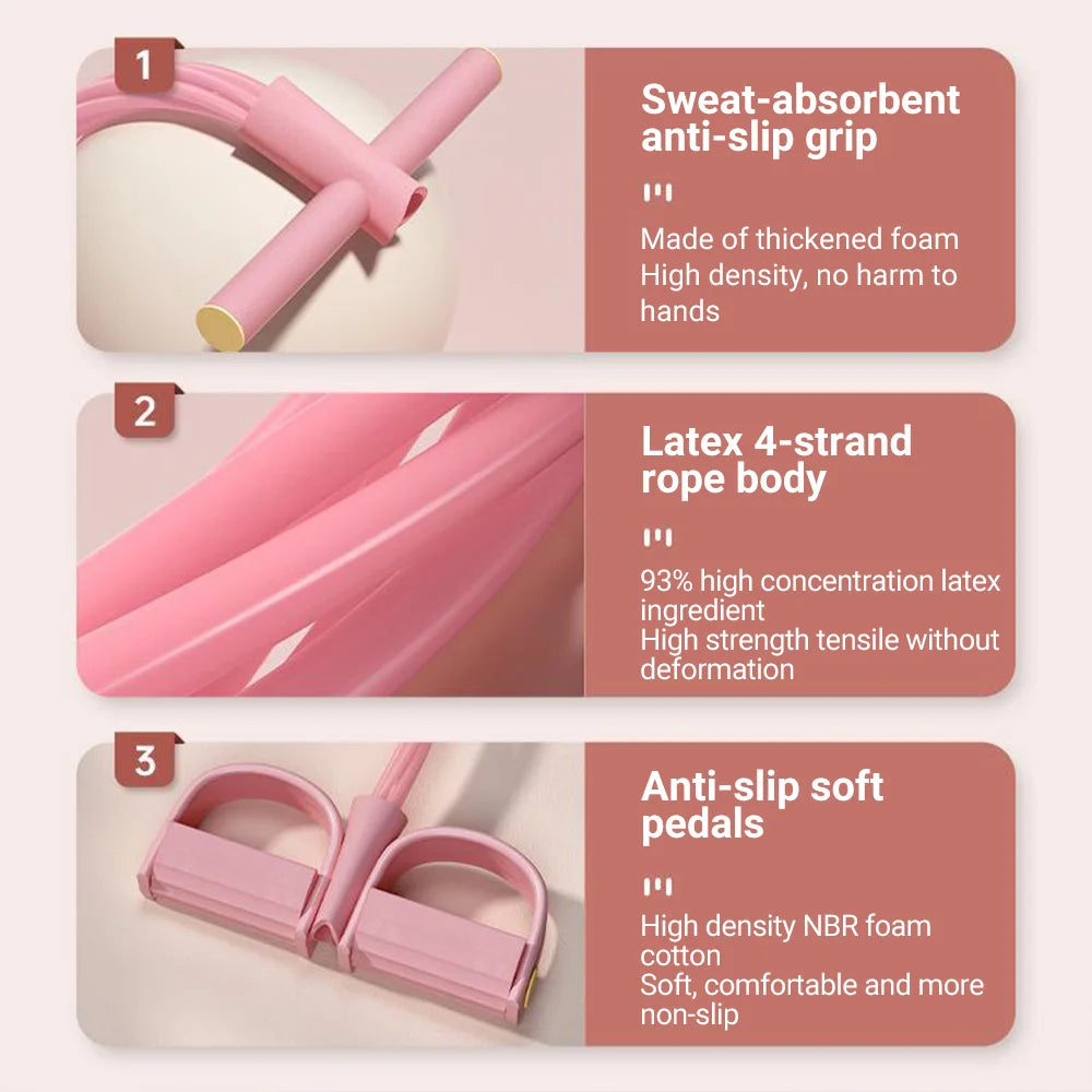 Six Tube Resistance Band Set For Home And Gym Workouts