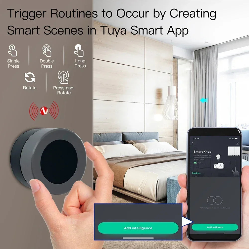 MOES Tuya ZigBee Smart Knob Switch Wireless Scene Controller