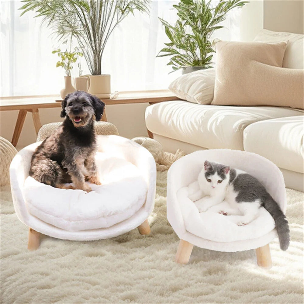 BORWART Elevated Pet Sofa Bed for Dogs and Cats Cushioned