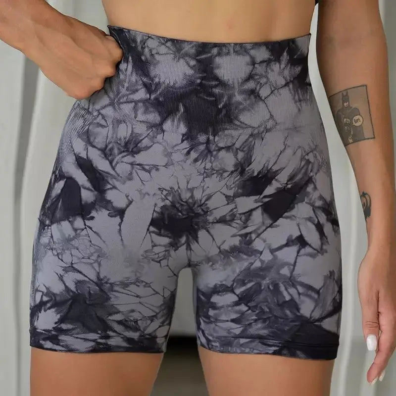 Women Yoga Shorts High Elastic Gym Shorts Push Up Sports Running