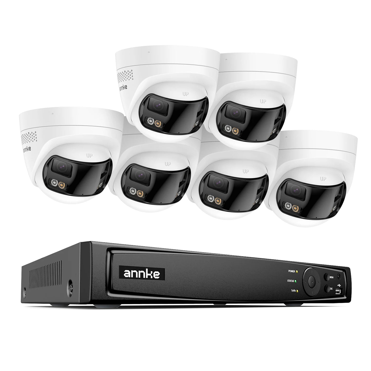 ANNKE 4K Security Camera System With 180 Panoramic Dual Lens NVR