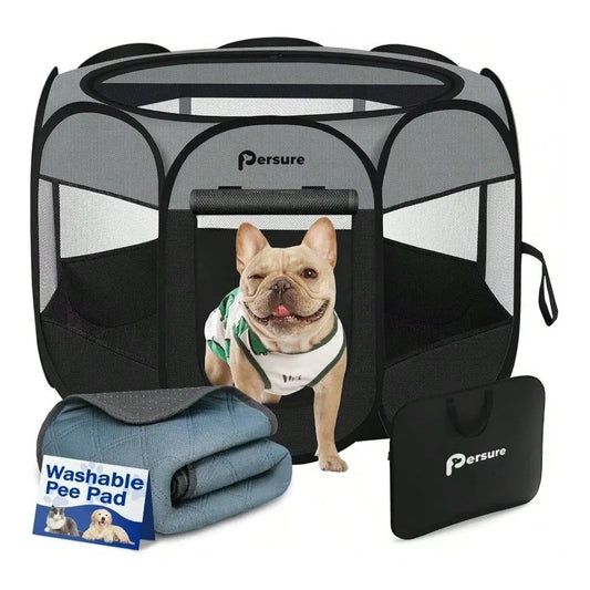 XMSJ Playpen Indoor Outdoor Puppy Enclosure Travel Crate