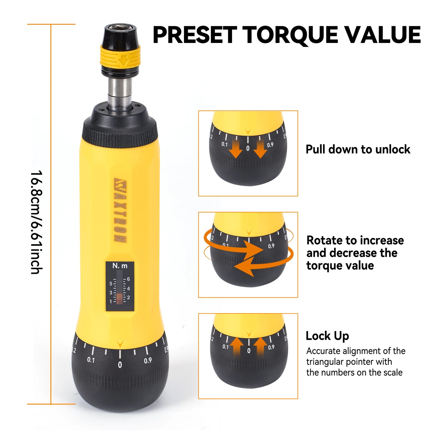 Waxtron Precision Torque Screwdriver Set With Bits For Bicycles