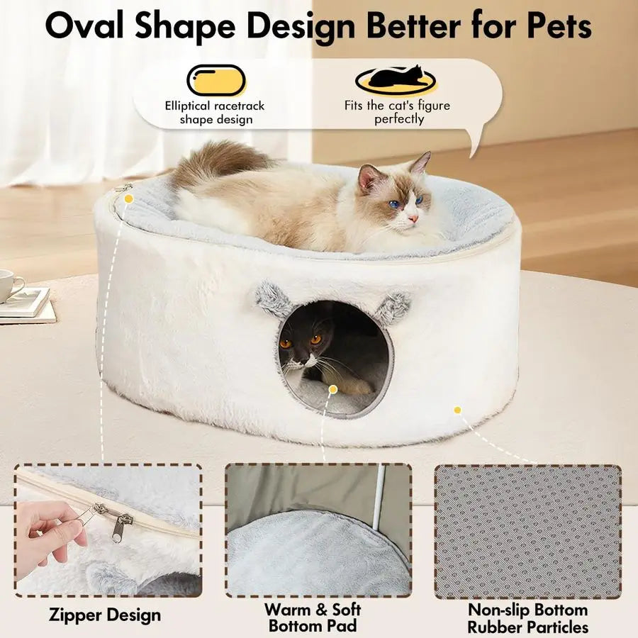 2 In 1 Cat Cave Bed Indoor Condo And Hammock For Cats