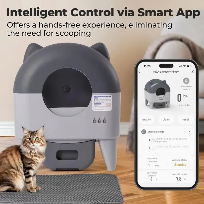 Lunapurr Automatic Self-Cleaning Litter Box for Multi-Cat