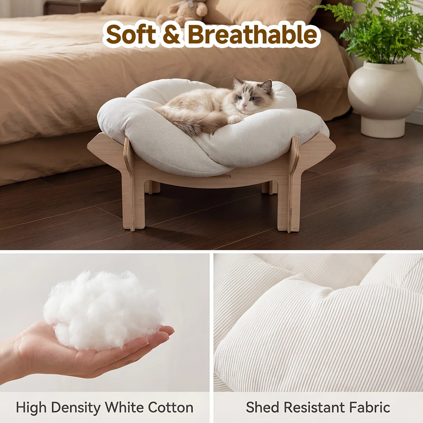 Flower-Shaped Pet Bed for Cats and Dogs
