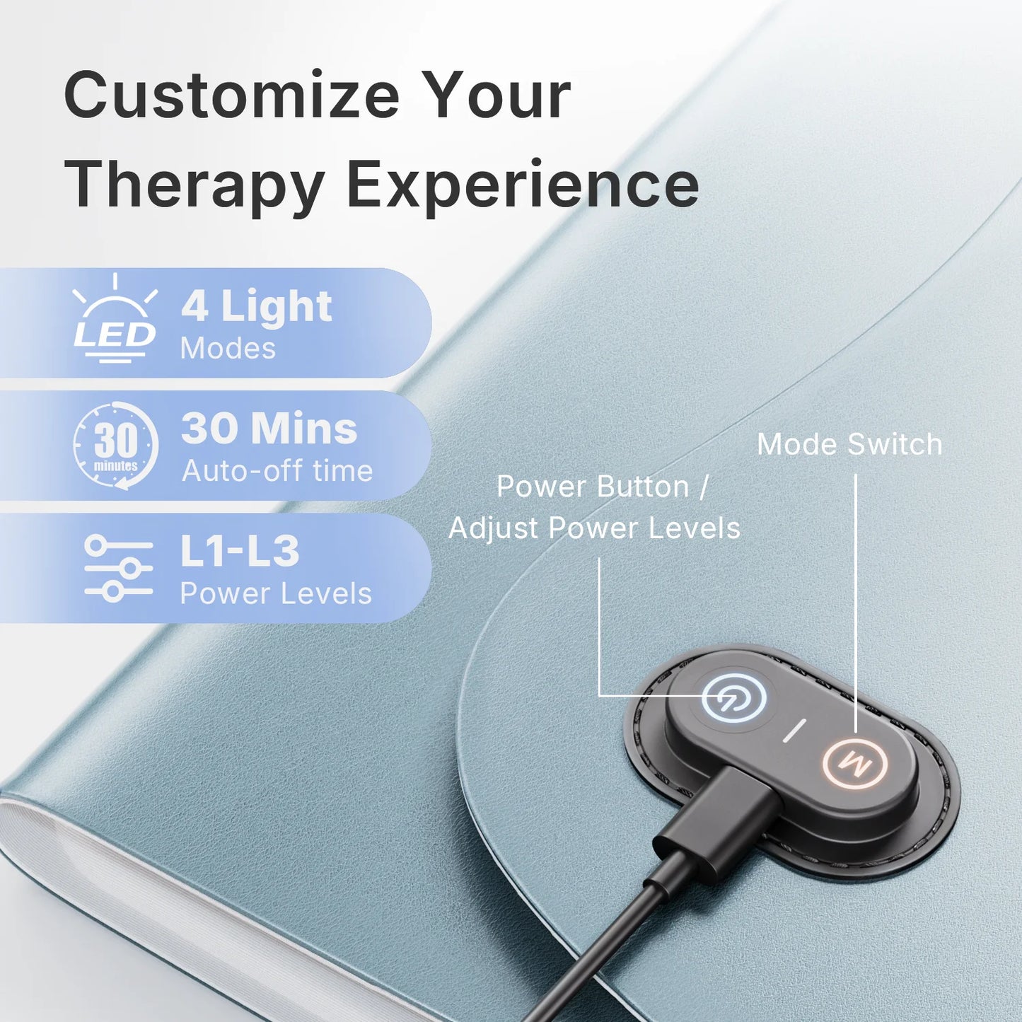 Hello Face Red Light Therapy Pad 660nm 850nm Body Massage