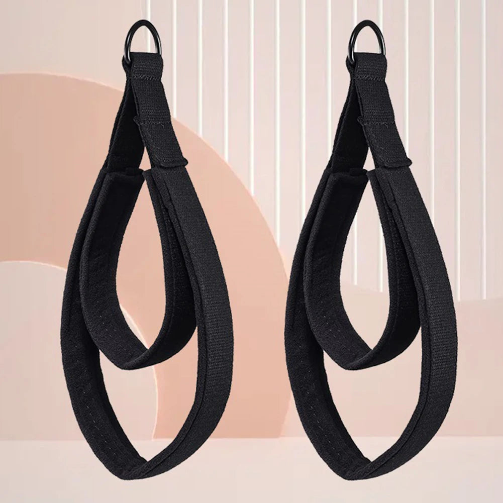 Yoga Strap Elastic Double Ring Ankle Cord With Adjustable Buckle