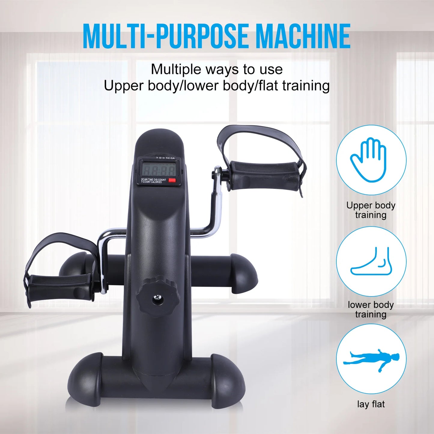 Stepper Exercise Bike LCD Screen Pedal Exerciser for Home Use