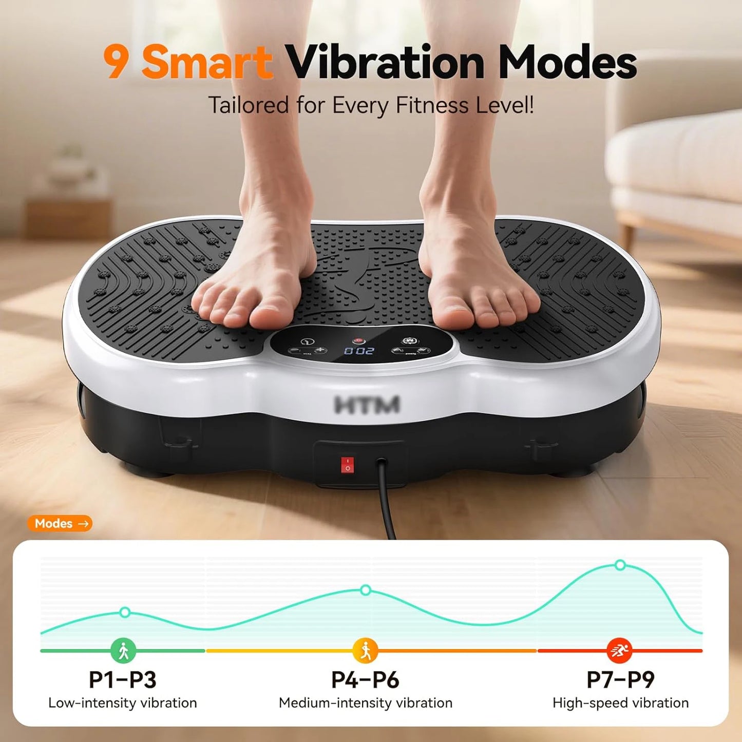 Whole Body Vibration Plate Calorie Counter 120 Speeds