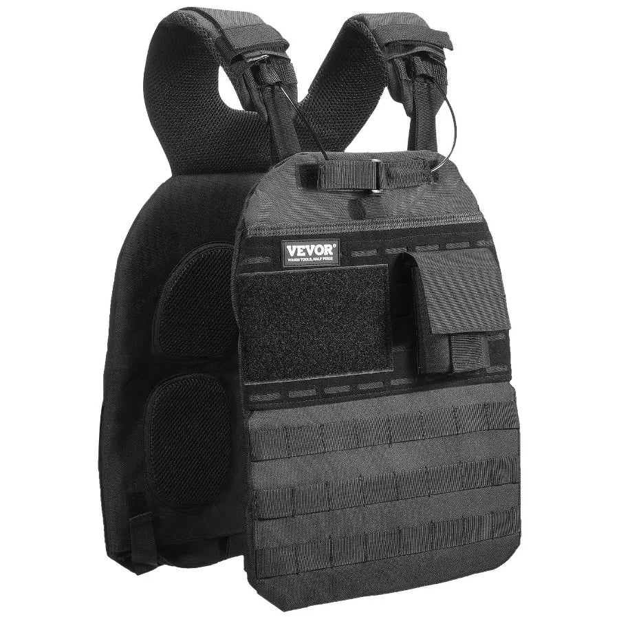 Adjustable Weighted Vest For Fitness And Training Unisex
