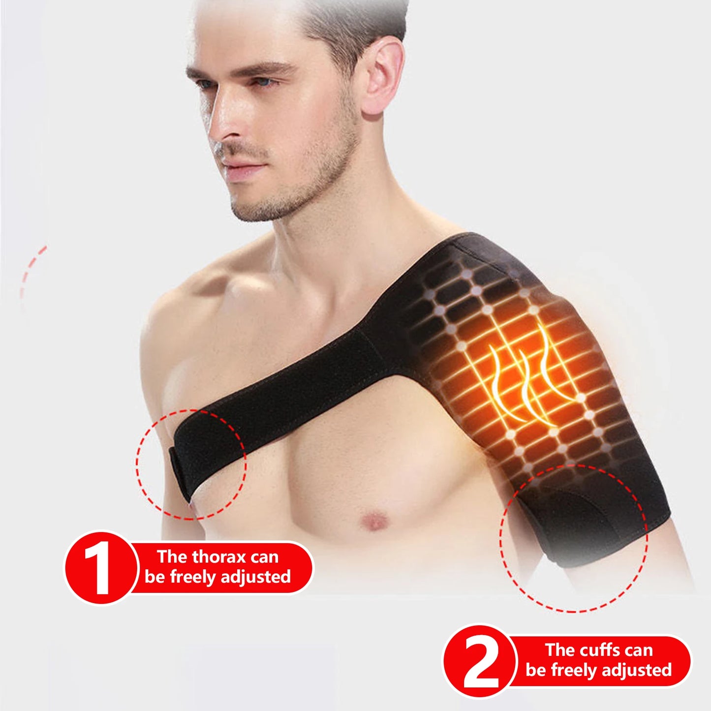 Self Heating Shoulder Strap Adjustable Thermal Relief For Cervical Fatigue