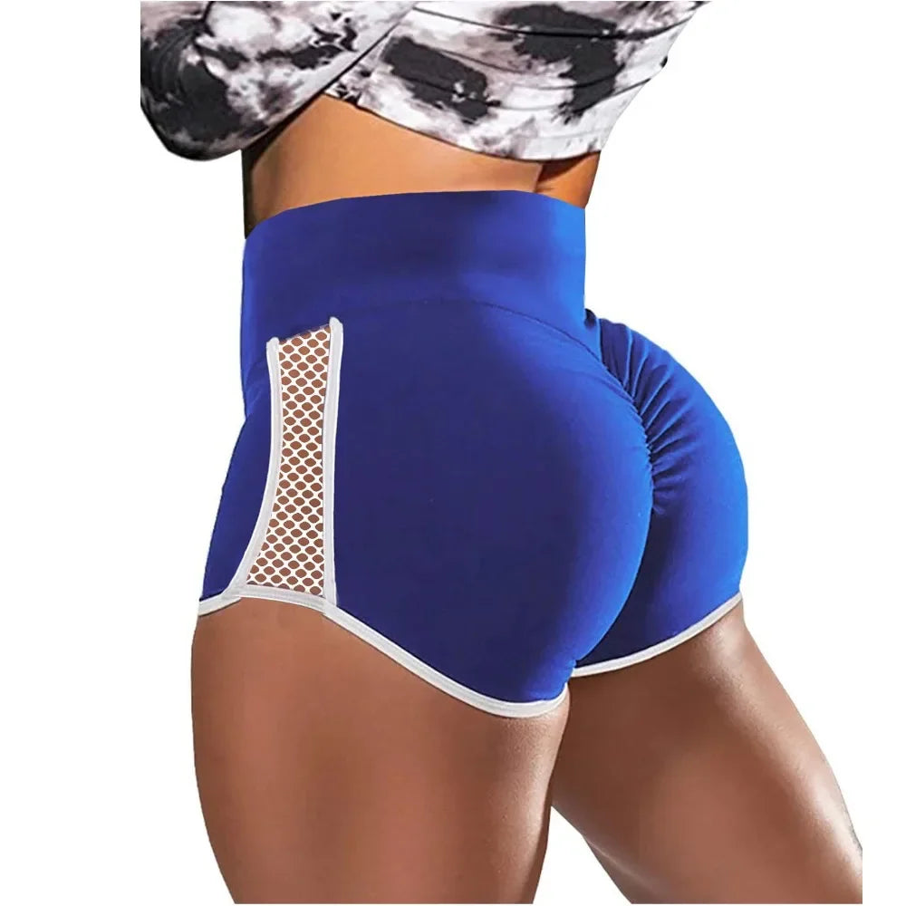 High Waist Yoga Shorts Quick Dry Side Hollow Out Women