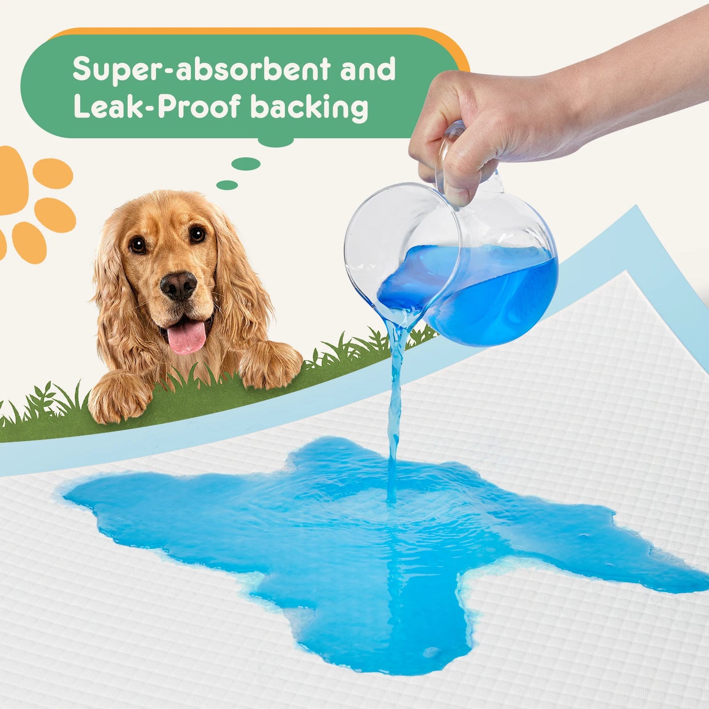 JHK Disposable Pet Underpads Quick Dry Leakproof Super Absorbency 150 Count