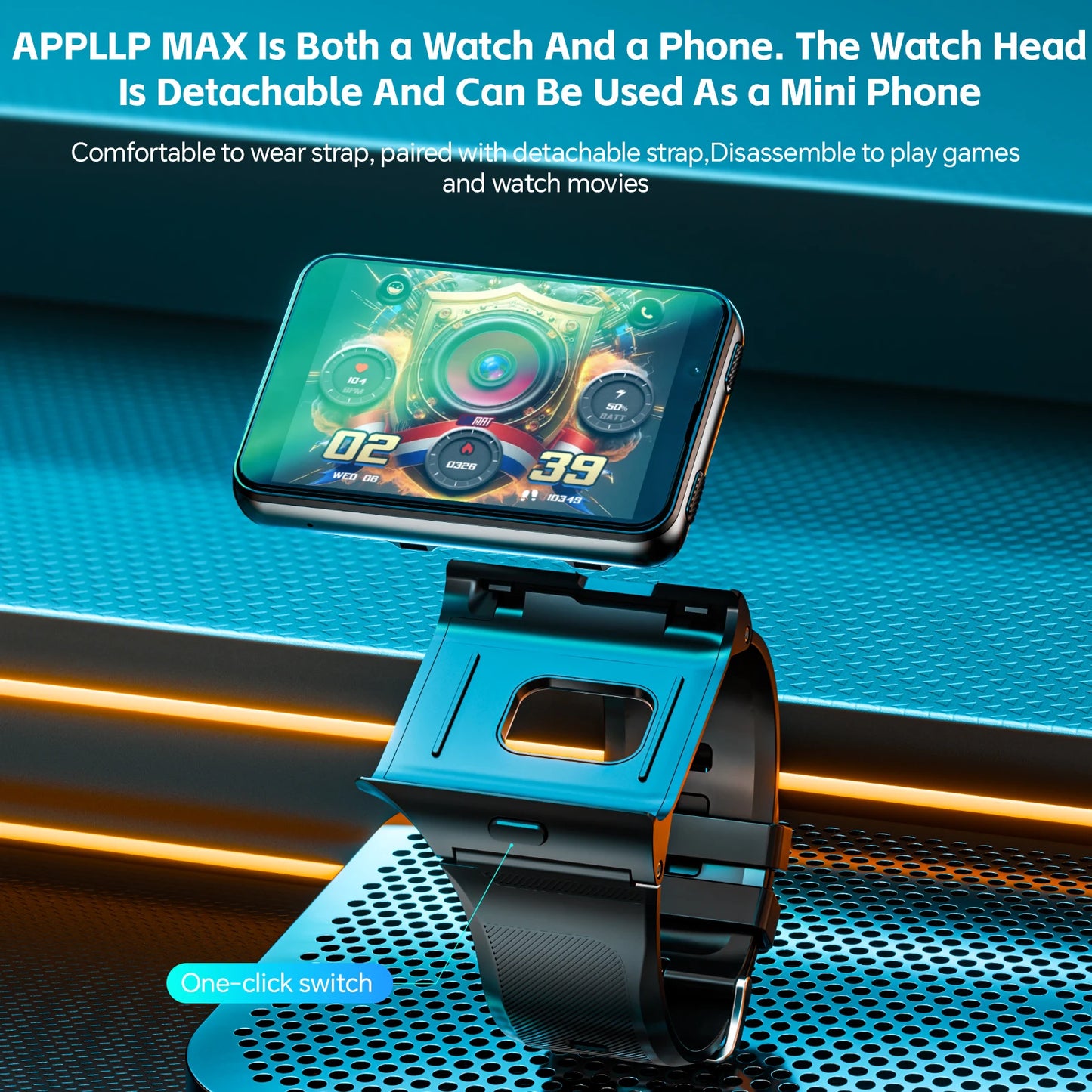 LOKMMAT Android Smartwatch Max With Detachable Strap 4G