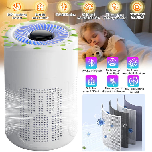 USB Air Purifier With HEPA Filter For Formaldehyde Odor Removal