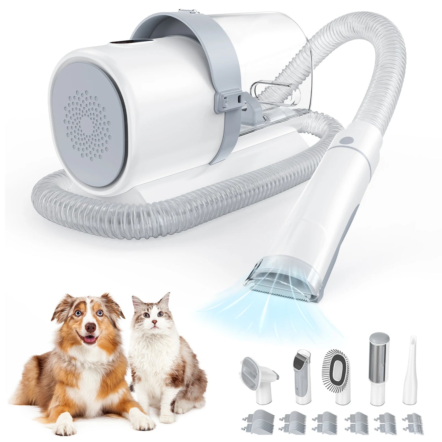 JHK Pet Grooming Vacuum Kit With Cordless Clippers For Cats
