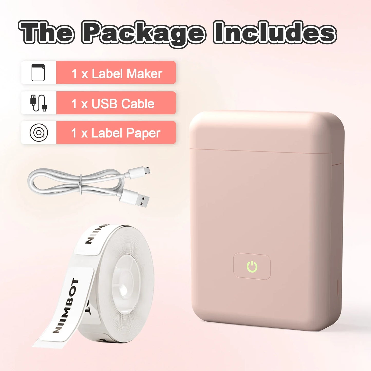 Mini Portable Thermal Label Printer Bluetooth Label Maker For Office