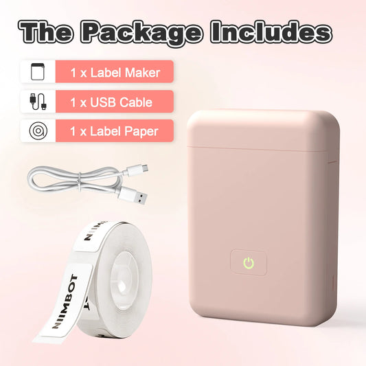 Mini Portable Thermal Label Printer Bluetooth Label Maker For Office