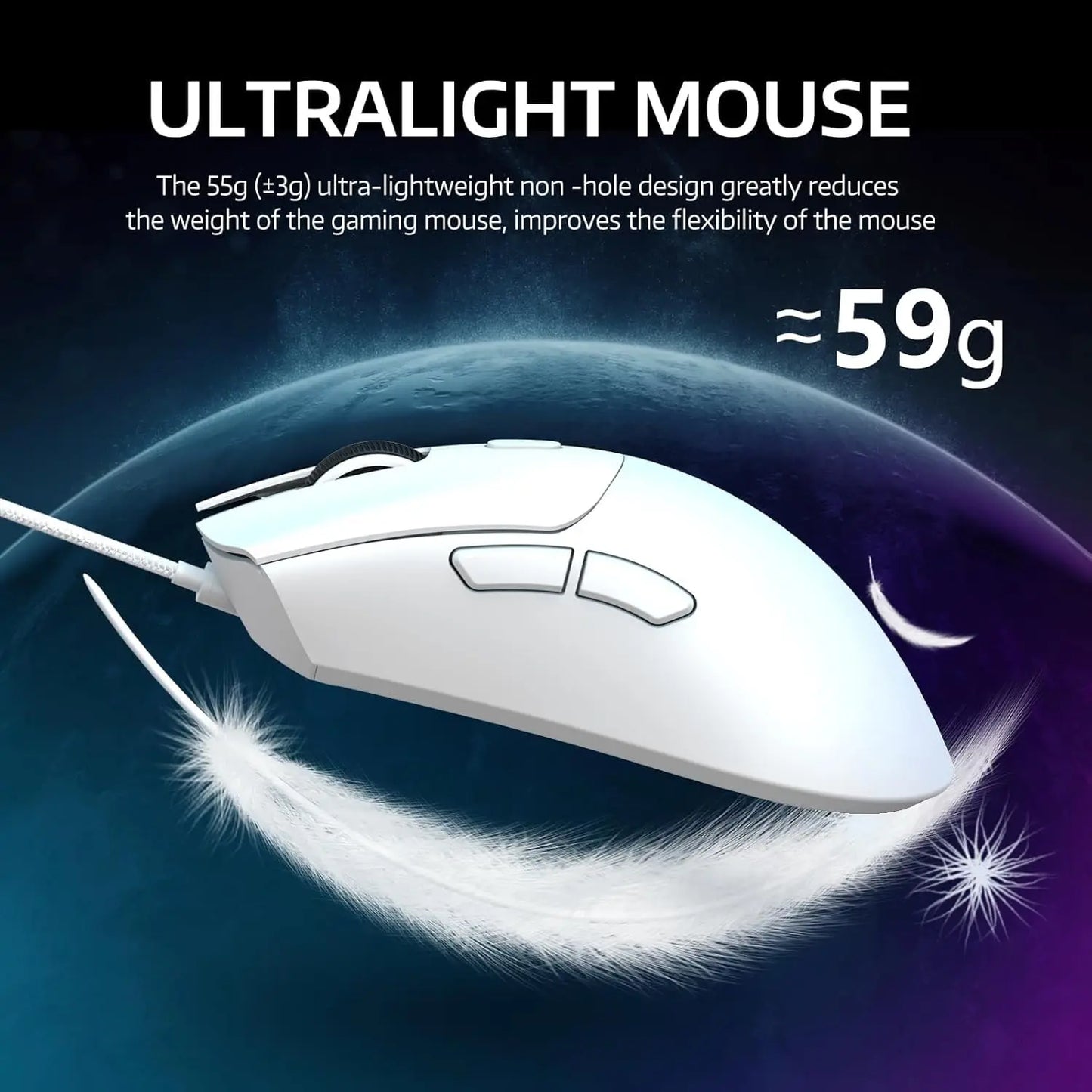 Attack Shark R1 Wireless Gaming Mouse Tri Mode Connectivity