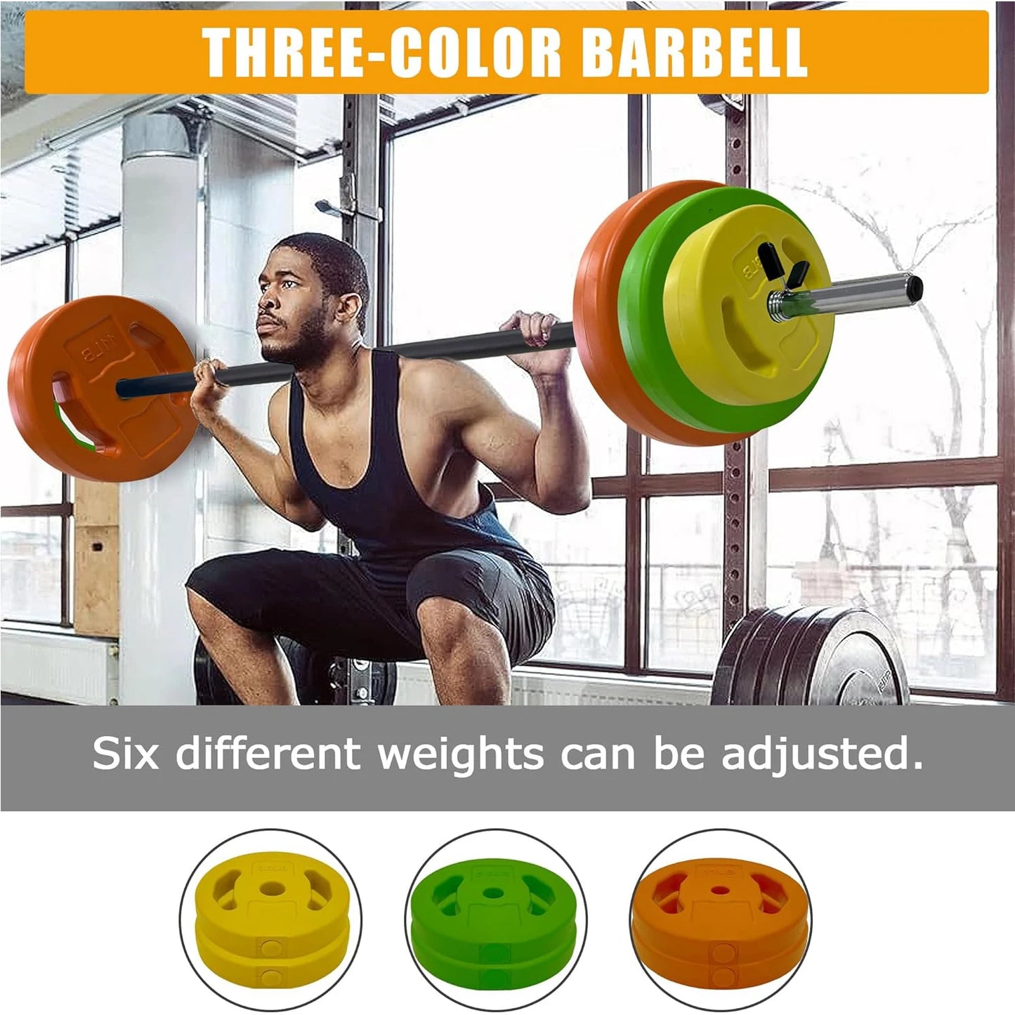 HiMISS Adjustable Barbell Weight Set 40lb 20kg For Home Gym