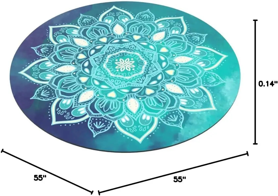 YTYIN Oversize Round Pilates Mat Non Slip Rubber Yoga Mat