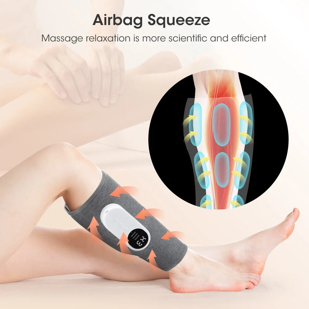360° Leg Massager With Air Compression And Heat Therapy