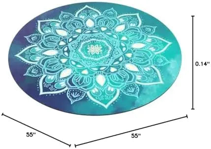 YTYIN Oversize Round Pilates Mat Non Slip Rubber Yoga Mat