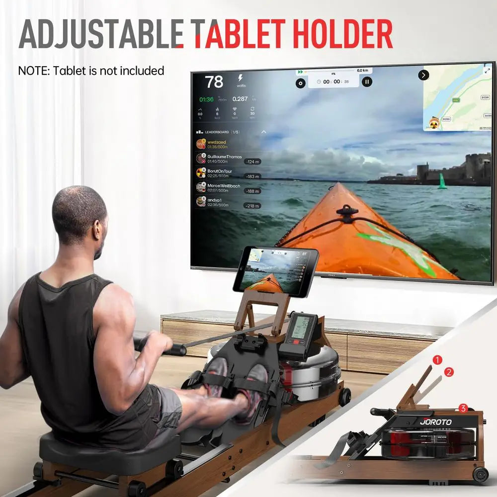 YTYIN Water Rowing Machine For Home With 400 Lbs Capacity